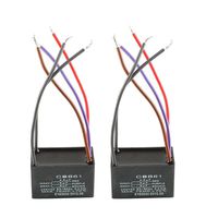 Podoy Ceiling Fan Capacitor CBB61 5 Wire for New Tech 4.5uf+5uf+6uf 250VAC (Pack of 2)