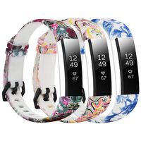 honecumi Replacement Floral Wrist Strap Compatible with Fitbit Alta/Alta HR Pattern Watch Bands for Men Women Adjustable Fitbit Alta HR Band with Metal Clasp