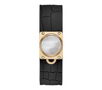 Michael Kors Mother-of-Pearl and Black Silicone Tracker Bracelet