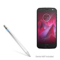Motorola Moto Z2 Force Stylus Pen, BoxWave [AccuPoint Active Stylus] Electronic Stylus with Ultra Fine Tip for Motorola Moto Z2 Force - Metallic Silver