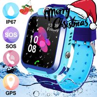 Kids Smartwatch,TKSTAR IP67 Waterproof Smart Watch for Kids GPS Kids Phone Watch With SOS Two-Way Call Christmas Birthday Gift