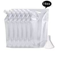 Concealable And Reusable Cruises Liquor Pouches flask kit Sneak flask Alcohol flask drinking flask kit (16OZ-6PCS)