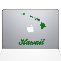 The Decal Guru Hawaii Decal Vinyl Sticker, 15" MacBook Pro (2016 & Newer Models), Green (1452-MAC-15X-LG)