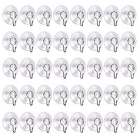 Universal PVC Suction Cup Hook - 40 Packs, Can Be Affixed to Any Smooth Surface, Practical Hanging Supplies.Office, Home, Kitchen Bathroom.