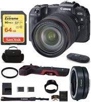Canon EOS RP Mirrorless Digital Camera with RF 24-105mm f/4L is USM Lens (USA Warranty) Bundle, Includes: Canon Mount Adapter EF-EOS R + Canon EG-E1 Extension Grip (Red) + More