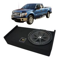 Compatible with 2009-2014 Ford F-150 Super Cab Truck Kicker Comp C12 Single 12" Sub Box Enclosure - Final 4 Ohm