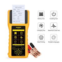 AUTOOL Automotive 12V/24V 100-2000 CCA Battery Load Tester, Cranking and Charging System Battery Analyzer Scan Tool with Printer for Heavy Duty Trucks, Cars, Motorcycles and More