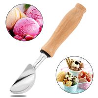 FUKTSYSM Ice Cream Scoop - 304 Stainless Steel Ice Cream Scoop with Non-Slip Sturdy Comfortable, Professional Metal Ice Cream Scoop Cookie Dough and Pies, Dishwasher Safe