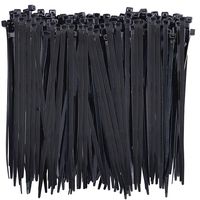 150 PCS Nylon Cable Ties, Multi-Purpose Black Zip Ties Self-Locking Small Zip Ties Heavy Duty Zip Ties, Indoor and Outdoor UV Resistant, 8 Inch