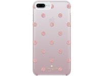Kate spade new york Protective Hardshell Case for iPhone 8 Plus - also compatible with iPhone 7 Plus, iPhone 6+/6s+ - Glitter Dot Foxglove/Rose Gold Glitter