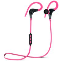 HyperGear Marathon Sport Wireless Bluetooth Earphones. Hands-free Music + Mic For Calls. Secure Fit & sweatproof For The Gym, Running & Walking (Pink)