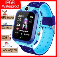 NiTsai Waterproof Kid Smartwatch Phone GPS Tracker for 3-12 Years Old Boy Girls Two-Way Call SOS Anti-Lost SIM Card Slot Touch Screen Game Camera Kid Wrist Watch Christmas Birthday Gift