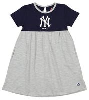 OuterStuff MLB Little Girls Kids 7th Inning Twirl Dress, New York Yankees, Small 4