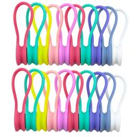 Magnetic Twist Ties Used as Cord Ties for Electronics and Bundling or Organizing Cables, Multiple Colors-20 Pieces by Krazi Klips