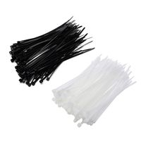 Mudder 6 Inch Nylon Cable Ties in Black and White, 200 Pieces