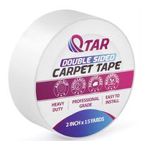 Removable Double Sided Carpet Tape, Heavy Duty Sticky tape, 2 Inch X 15 Yards, Rug Tape Anti-Slip for Area Rugs, Hardwood Floors, Stair Treads, Rugs, Carpet Over Carpet Adhesive