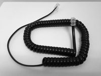 The VoIP Lounge Replacement 9 Foot Black Handset Receiver Curly Coil Cord for Shoretel Mitel IP Phone 110 115 210 212 230 230G 265 420 480 480G 485 565 560 530 560G 565G 655