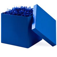 Hallmark 7" Gift Box with Lid (Royal Blue) for Birthdays, Bridal Showers, Weddings, Baby Showers and More