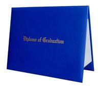 Certificate Cover Imprinted"Diploma of Graduation" Smooth Diploma Cover 8.5" x 11" Grad Days(Royal Blue)