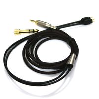 NewFantasia Replacement Audio Upgrade Cable Compatible with Sennheiser HD525 HD545 HD565 HD580 HD600 HD650 Headphones Black 1.3meters/4.2feet