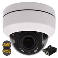 Nesuniq Full HD 1080p PTZ Outdoor POE+ Security IP Pan Tilt Zoom Camera with 4X Motorized Lens, 2MP CCTV Dome POE Camera for Ceiling Installation with POE Injector 98ft IR Night Vision-IPC-P18FW