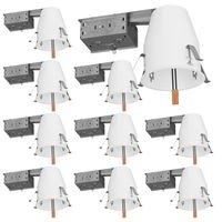 Sunco Lighting 10 Pack 4 Inch Remodel Housing, Air Tight IC Rated Steel Can, 120-277V, TP24 Connector Included for Easy Install - UL & Title 24 Compliant