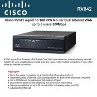 Cisco RV042 4-port 10/100 VPN Router - Dual WAN