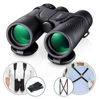 HUTACT Binoculars Compact - 10x42 - Professional Binoculars for Kids & Adults - Perfect for Bird Watching, Hunting, Stargazing, Concerts, Sports, Hiking Outdoors and Travel - Includes Harness Strap