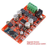 Nobsound Upgraded TDA7492P Chip CSR8635 50W+50W Bluetooth 4.0 Receiver Digital Amplifier Wireless Audio Amplifier Board with Earphones Interface Aux & Power Switch