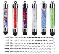 6 Pack XRONG Colors Crystal Capacitive Mini Stylus Universal Touch Screen Pen for Kindle Fire HD 8.9-Inch, Kindle Fire HD 7-Inch, Kindle Fire, Kindle Fire HD8, Kindle Fire HD10, Apple iPad 2, IP