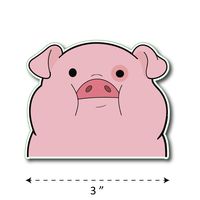 (TK-182) Gravity Falls | Waddles - Waterproof Vinyl Sticker for Laptops Tablets Cars Motocycles Bicycle Skateboard Luggage Or Any Flat Surface (3")