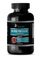 Lower Blood Pressure Pills - Blood Pressure Support 690MG - Cardiovascular Health - Garlic Supplement - 1 Bottle 60 Capsules