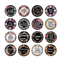 Aligle 16pcs Beautiful Glass Refrigerator Magnets Fridge stickers Funny for Office Cabinets Whiteboards Tree of Life Decorative Photo Abstract (Black and white letters)