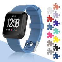 I-SMILE Fitbit Versa Bands, Classic Edition Replacement Sport Wristband for Fitbit Versa with Buckle, 13 Colors, Large, Small (Small, Slate)