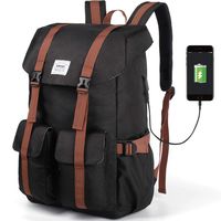 Back to School Backpack, Great for School and College, with 17" Computer/Tablet Sleeve, Black (Black)