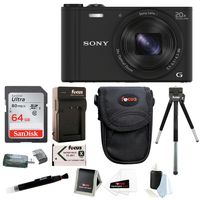 Sony Cybershot WX350 Digital Camera w/ 64GB SD Card Bundle