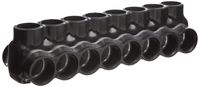 Morris Products 97668 Multi-Cable Connector, Insulated, Dual Entry, Black, 8 Ports, 600 - 4 Wire Range, 5/16" Allen Hex 8 Ports, 600 - 4 Wire Range, 5/16" Allen Hex