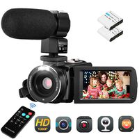 Video Camera Camcorder , Aitechny Vlogging Camera FHD 1080P 30FPS Camera 24MP 3.0 Inch LCD Touch Screen Digital Video Camera IR Night Vision YouTube Camera with Mic Remote Control 2 Batteries