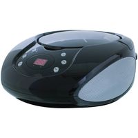 GPX, Inc. Portable Top-Loading CD Boombox with AM/FM Radio and 3.5mm Line In for MP3 Device - Black
