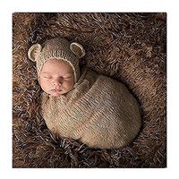 Lppgrace Newborn Baby Photography Prop Boy Girl Crochet Costume Outfits Bear Hat Sleeping Bag