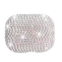 Airpods Pro Case MEIQING Glitter Rhinestone Cover for Airpods Pro /3 Generation Charging Case Earphones Accessorie (white)
