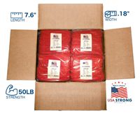 Cable Ties. Standard Duty 7.6 Inch Premium Nylon Wire Management Zip-Ties. 50 LB Tensile Strength. Bulk Wholesale Quantity USA Strong Cable Ties (10,000 Case, Red)