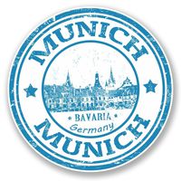 2 x 25cm/250mm Munich Germany Bavaria Vinyl Sticker Decal Laptop Travel Luggage Car iPad Sign Fun #4584