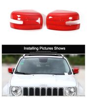 Dwindish Red ABS Car Mirror Rearview Cover Trim For Jeep Renegade 2015 Up