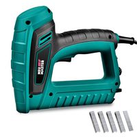 Electric Brad Nailer, NEU MASTER Staple Gun N6033 with Contact Safety and Power Adjustable Knob for Upholstery and Home Improvement, Includes 400pcs Staples and 100pcs Nails