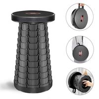 Lovinouse 2020 Upgraded Retractable Folding Camping Stool, Hold 330 Lb, Adjustable Height, Portable Telescoping Hiking Chair for BBQ, Fishing, Travel, Golf