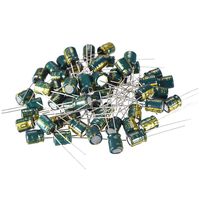 uxcell Aluminum Radial Electrolytic Capacitor Low ESR Green with 220UF 10V 105 Celsius Life 3000H 6 x 8 mm High Ripple Current,Low Impedance 50pcs