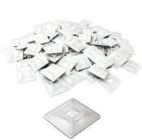 Large, Premium Zip Tie Adhesive-Backed Mounts 100 Pack by Nova Supply. Pro-Grade, UV White Cable Tie Bases: 1.1 in x 1.1 in. Screw-Hole Anchor Point Gives High-Strength Durability for Long-Term Use