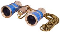 Levenhuk Broadway 325C Blue Wave Opera Glasses - Theater Binoculars with Removable Chain