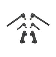 PartsW 6 Pc Steering Kit for Chevrolet Blazer S10 GMC Jimmy S15 Sonoma Syclone Typhoon Isuzu Hombre Oldsmobile Bravada Inner & Outer Tie Rod Ends Adjusting Sleeves